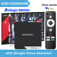 G7 Max Smart TV Box Android 11 Amlogic S905X4 Media Player 1000M AV1 4K HDR 10+ Dual Wifi 2.4G/5G BT5.0 USB3.0 4GB 32GB 64GB ATV