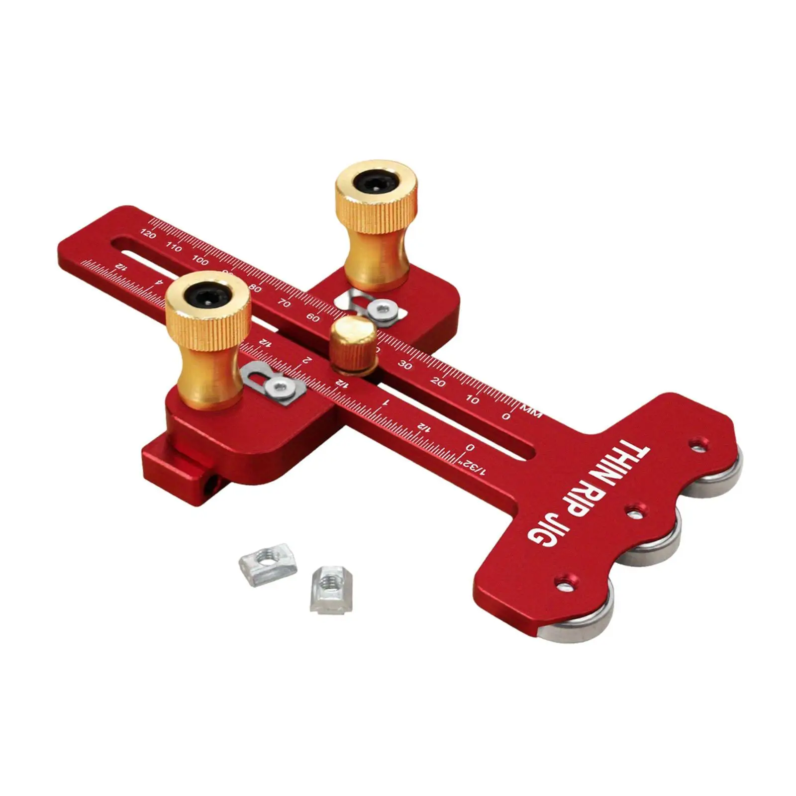 

Table Saw Jig Guide for 1/4" x 3/8" T Slots Versatile Accurate Extended Thin Ripping Jig Woodworking Tools for Narrow Strip Cuts