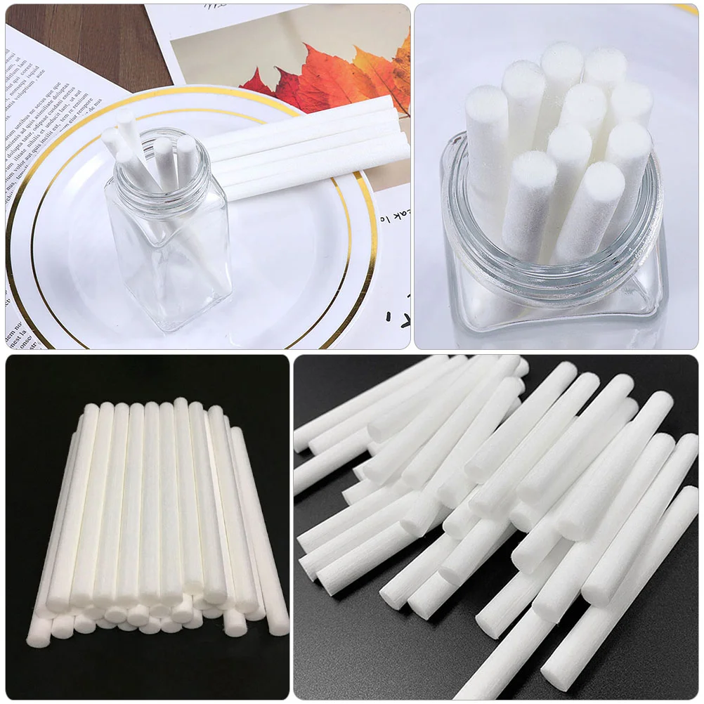 10 Pcs Diffuser Humidifier Sliver Wands USB Oil Stick Fragrance Volatile Sticks White Essential Fiber Aroma Travel