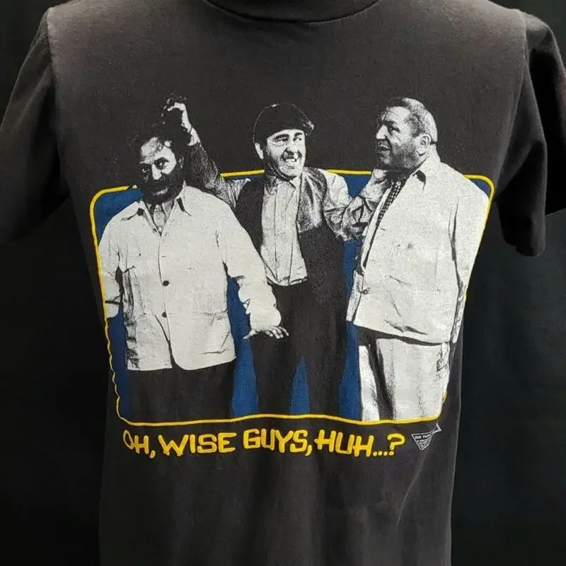 WISE GUYS The Three Stooges VTG black T shirt All sizes XB465