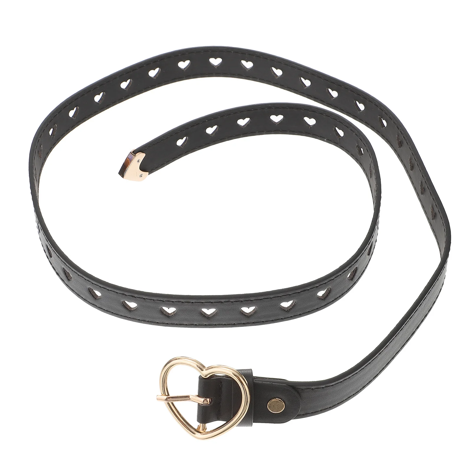 

Heart Buckle Women Waist Belt Adjustable Imitation Dress Belt for Women Girls Daily Formal Wear Womens Belts