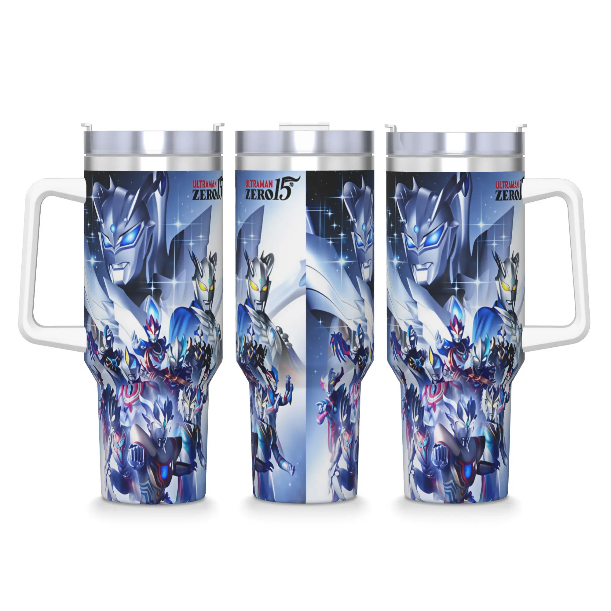 2026 New Ultraman Zero Tumbler  Hot Drinks Water Bottle Heat Preservation Stainless Steel Thermal Mug Graphic Camping Car Mugs