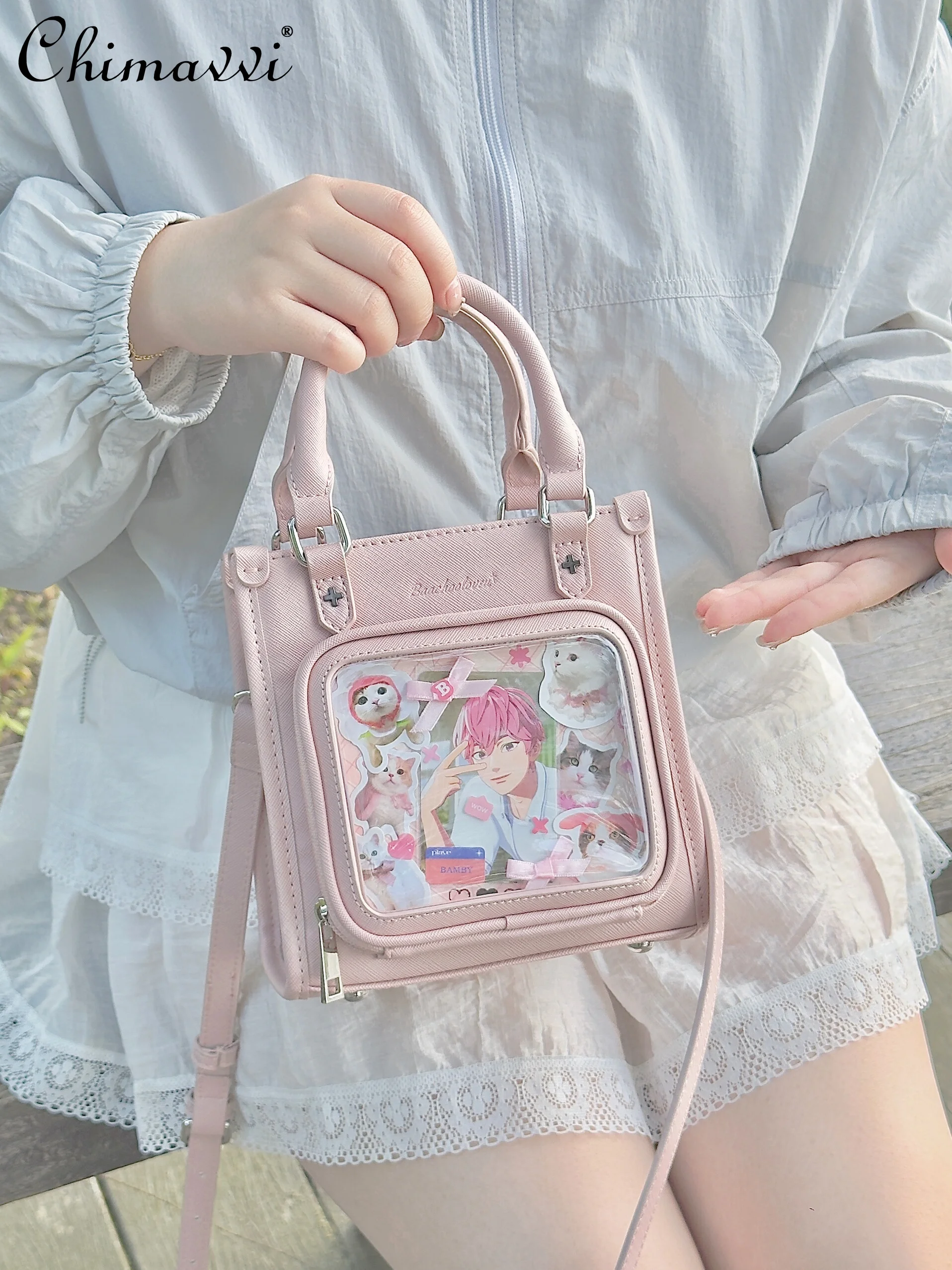 

Original Mini Ita Bag Girl Students Small Capacity Crossbody Shoulder Bag Japanese New Style Portable Daily Leather Totes Bag