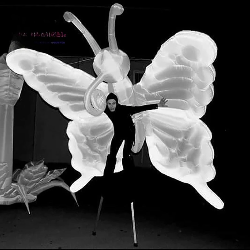 Stilt Performance Inflatable Butterfly Wing Clothing with LED