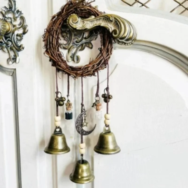 1pc Home Decor Pendant Vintage Bell Decoration Vintage Key Bell Suitable For Hobbyist For Home Decor Door Knob Charm