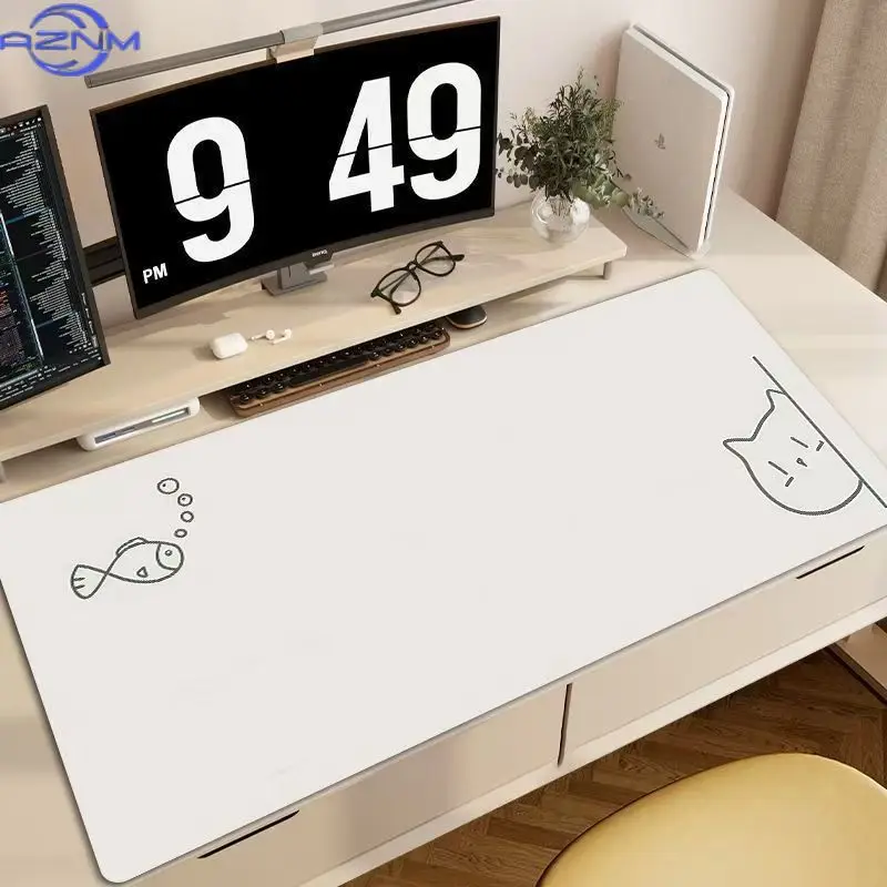 Minimal Sun Mountain Line Art Mouse Pad, Waterproof Non‑Slip Mouse Mat for Simple Modern Desktop
