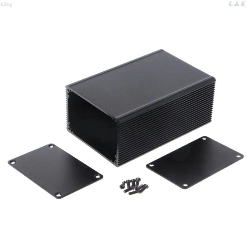 Black 100x76x35mm Resistant Aluminum Split Body Enclosure Case for Electronic DIY Project Box for Arduino Raspberry
