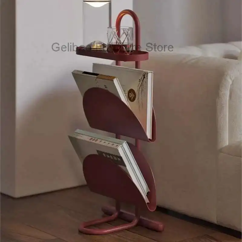 MOMO Sofa Small Side Table Living Room Balcony Coffee Table Magazine Bookcase Bedroom Bedside Shelf Creative Small Table