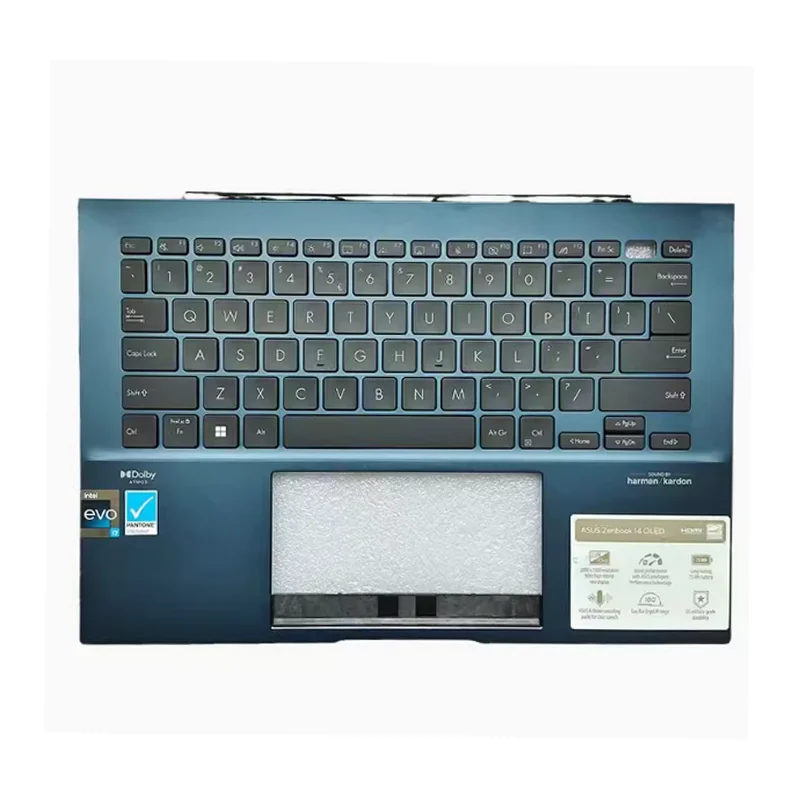 

Upper Palmrest keyboard Cover C shell FOR ASUS Zenbook 14 OLED UX3402 US BLUE