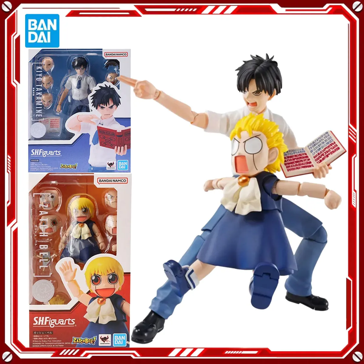 

Bandai Genuine Gash Bell! Model Kits Takamine Kiyomaro Zatch Bell Toys SHF 1/12 Action Figure Assembly Model Christmas Present