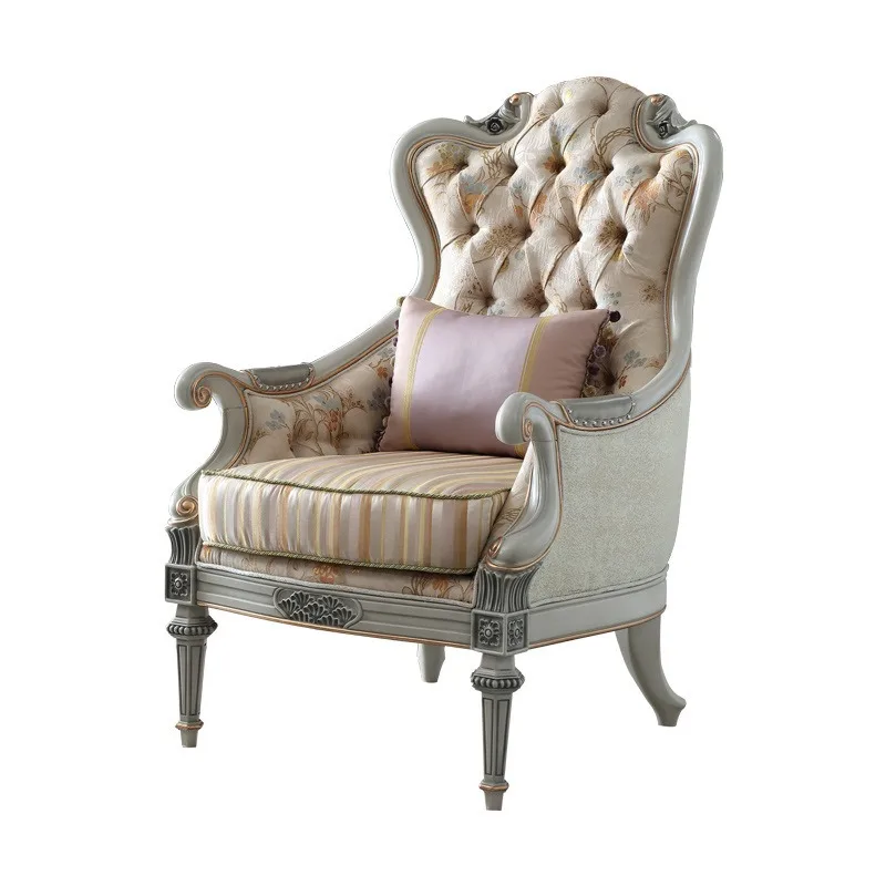 

Buckle design leisure sofa villa living room fabric leisure chair single chair furniture