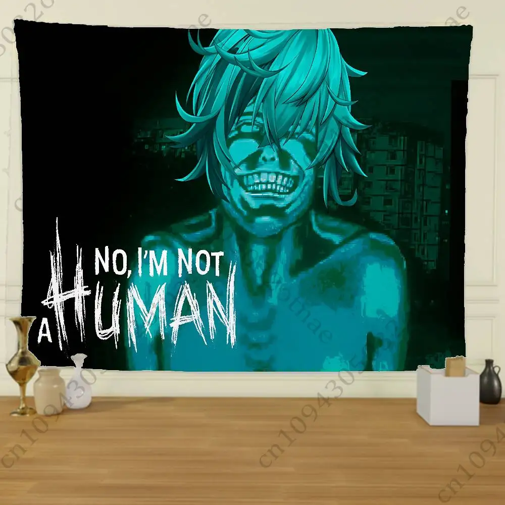 لا أنا لست بشرية دخيل العلم نسيج الإبداعية نمط صور غرفة المعيشة جدار ديكور فني حفلة في الهواء الطلق تزيين لافتات #2