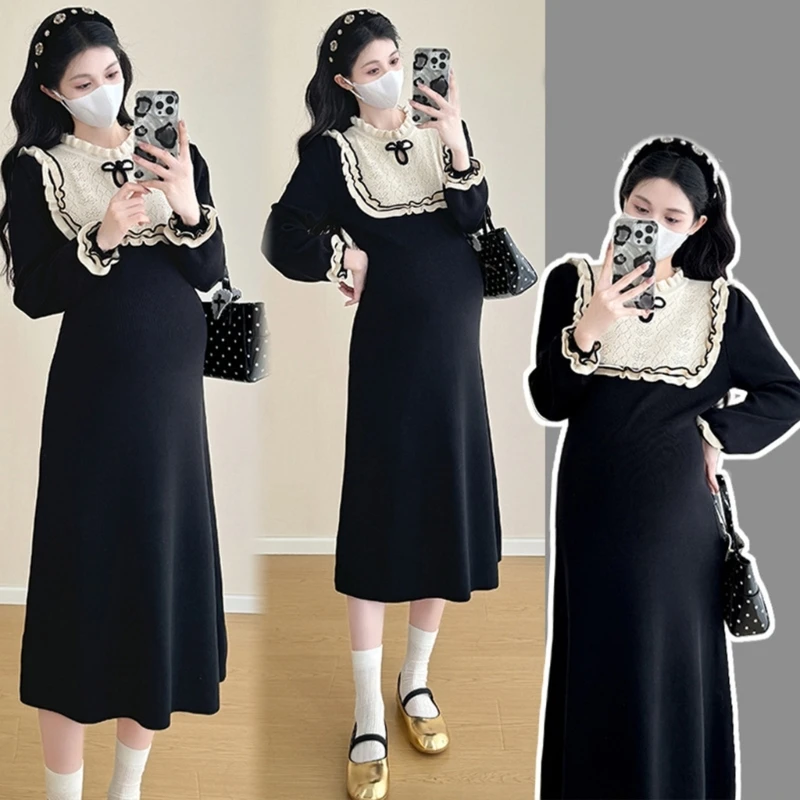 

Многослойное платье для беременных, воздушное, подходит для офиса и повседневного подарка на мероприятие, 15UB