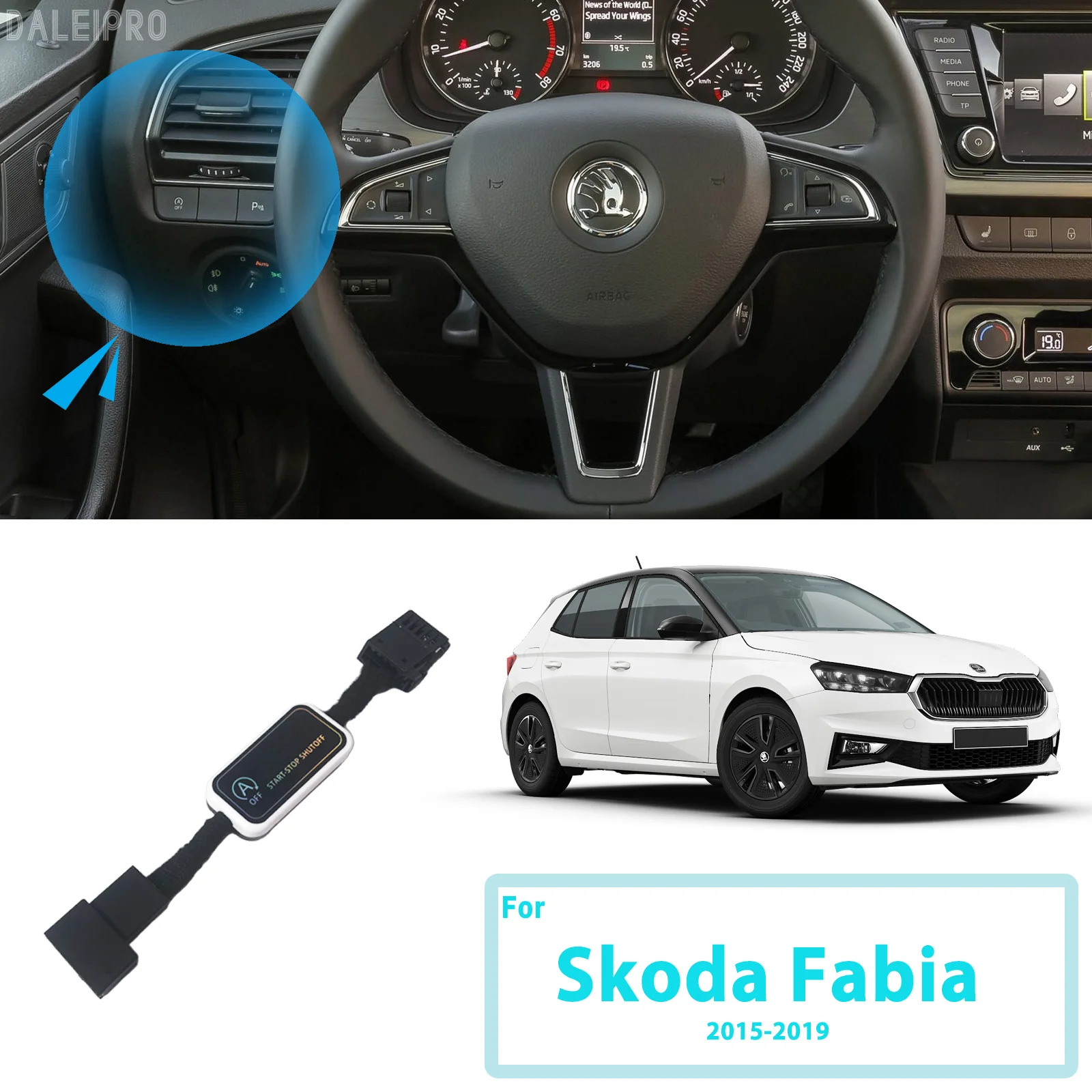For Skoda Fabia MK3 2015 2016-2019 Automatic Stop Start Engine System Disable Smart Shut Down Car Auto Start Stop Eliminator