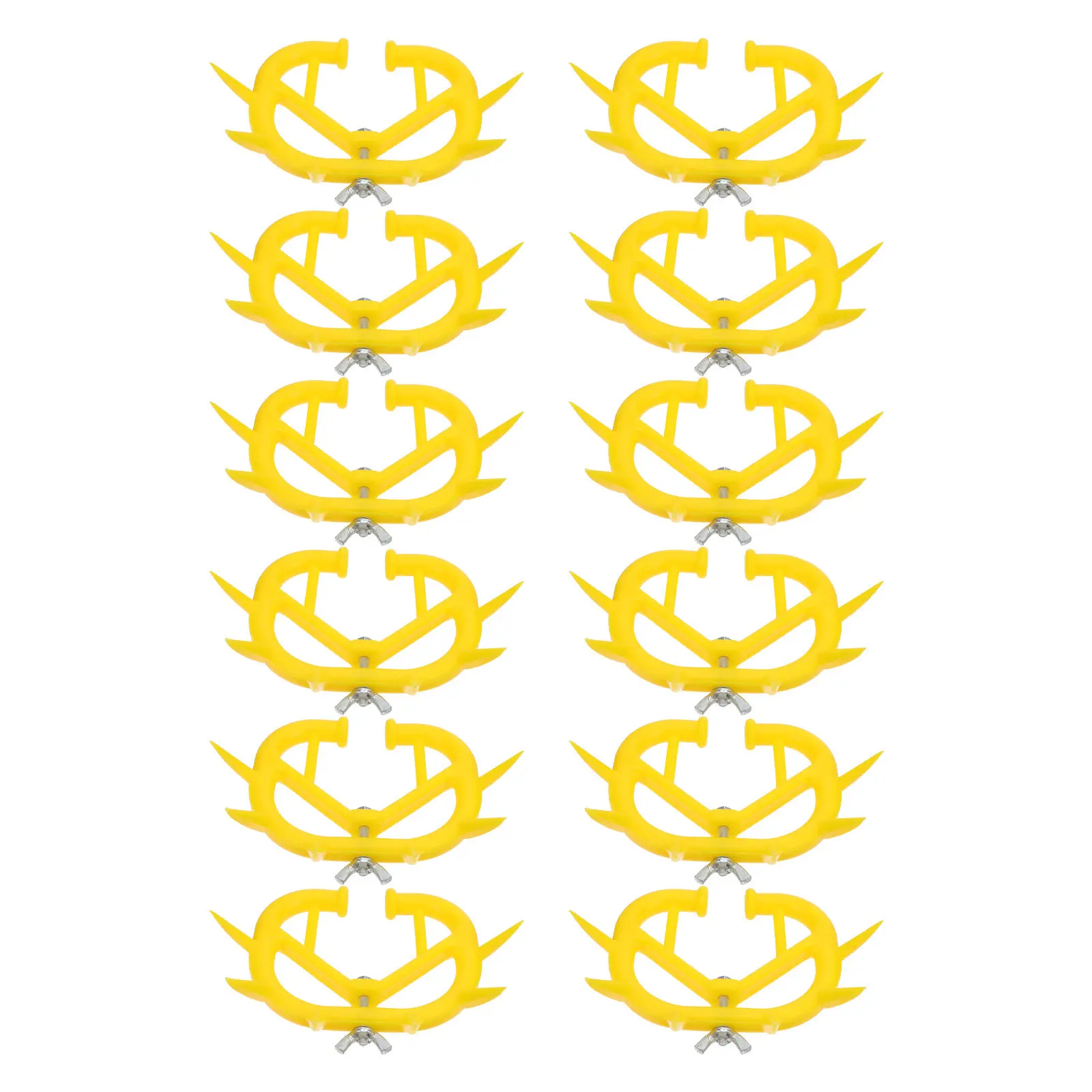 Calf Weaning Rings 12 Pack Adjustable Plastic Cattle Nose Rings for Stress Relief and Solid Food Training