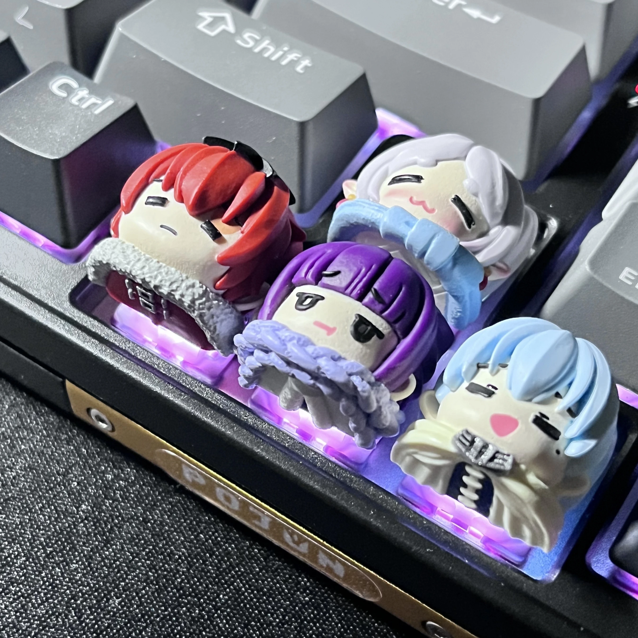 Frieren: Beyond Journey's End Keycap Series الرسوم المتحركة شخصية الراتنج أنيمي لوحة المفاتيح الميكانيكية واحدة Keycap Esc الديكور