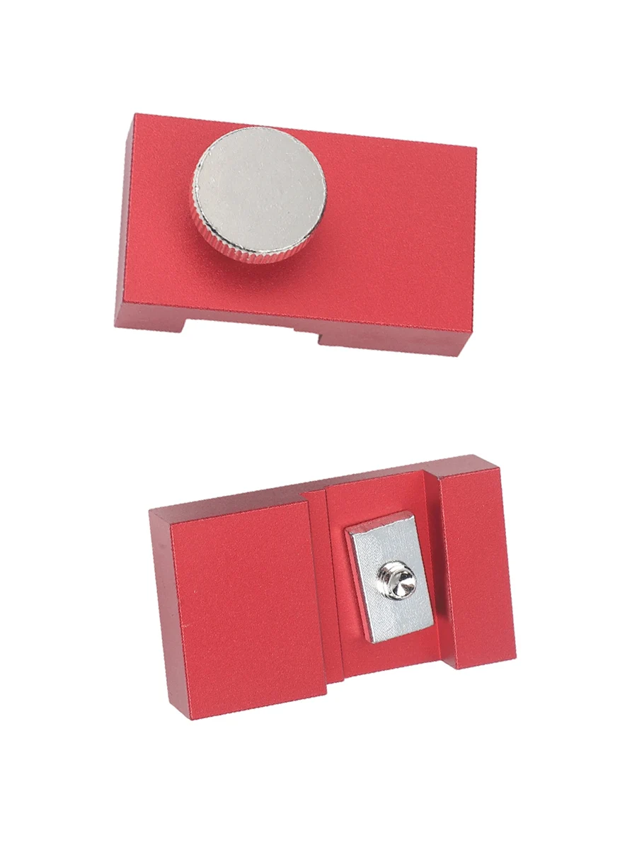 Aluminum Straight Cutting Jig Adapter with Stop Block for Woodworking Guide Rails and Auxiliary Positioning Tasks