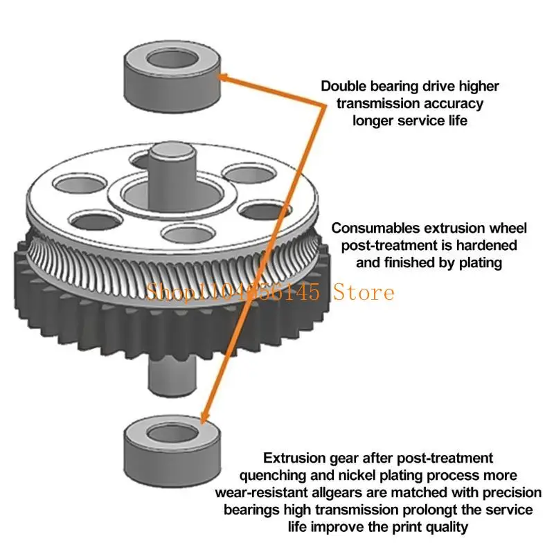 5ASD PRINTERS GEAR PART HGX Prouder Steel Steel HGX Prouder for CR10S #2