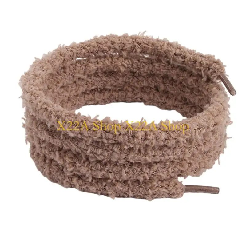 Unique 120cm Long Furry Shoe Lace Trainers Shoelaces for Adult Teen Sneakers Footwear