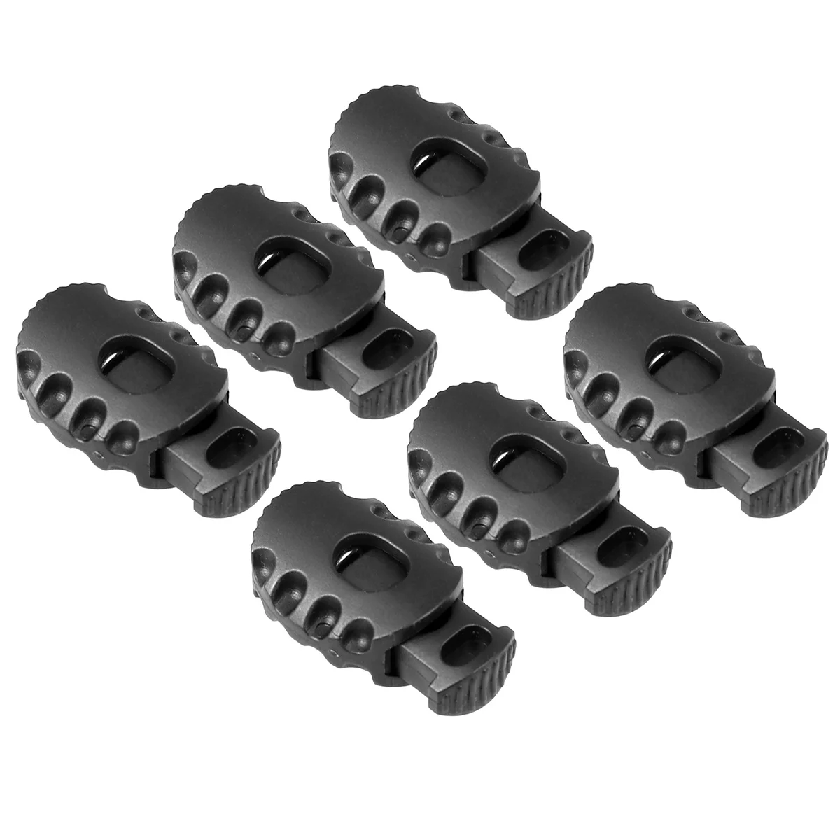 

50 pcs Plastic Toggle Cord Locks For Clothes Collars Belts Harnesses Tactical Paracord Camping Hiking Survival Gear Spring