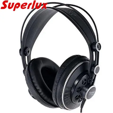 Superlux HD681B 3.5mm Jack Wired Super Bass Dynamic Earphone Noise Cancelling Headset with Adjustable Headband Cable studio