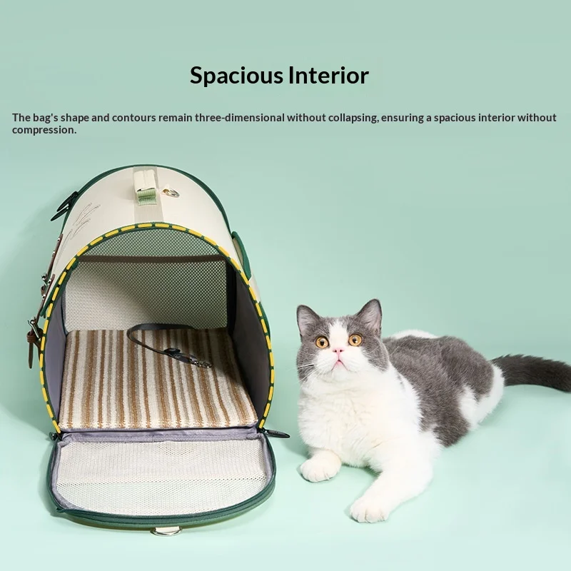 Mochila porta mascotas plegable con bandolera y asa para gato/perro - imagen 2