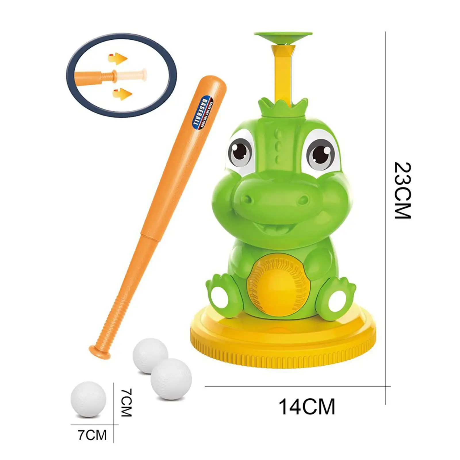 Kids Pitching Machine Baseball Practice Device Adjustable Outdoor Sports Games Birthday Gifts Outdoor Sport Toy for Boys Girls