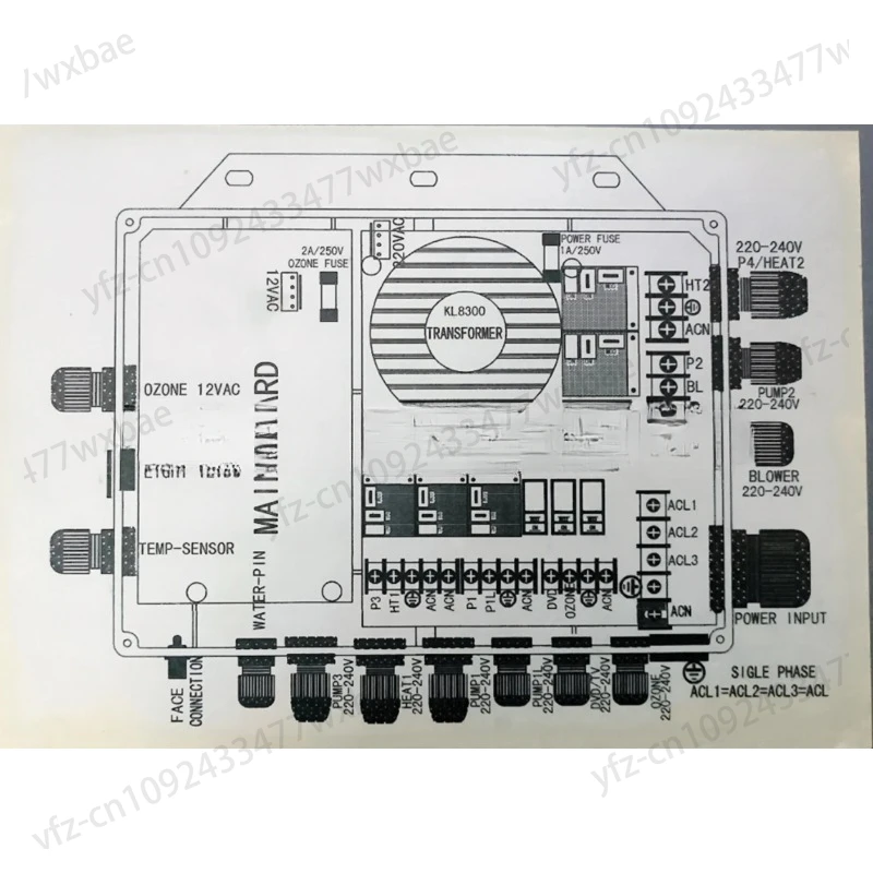 KL8300 full set spa controller Control unit, Power unit & hot tub controller,suitable for JAZZI,J&J,SERVE SPA,kingston and so on