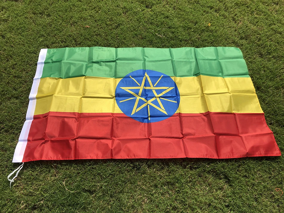 Bandera nacional de Etiopía en poliéster colgante para exterior - imagen 2