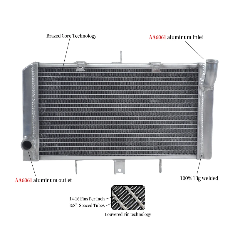 

Aluminum Radiator Cooler Cooling For 2013-2016 Kawasaki Z800 / ABS Z 800 2013 2014 2015 2016