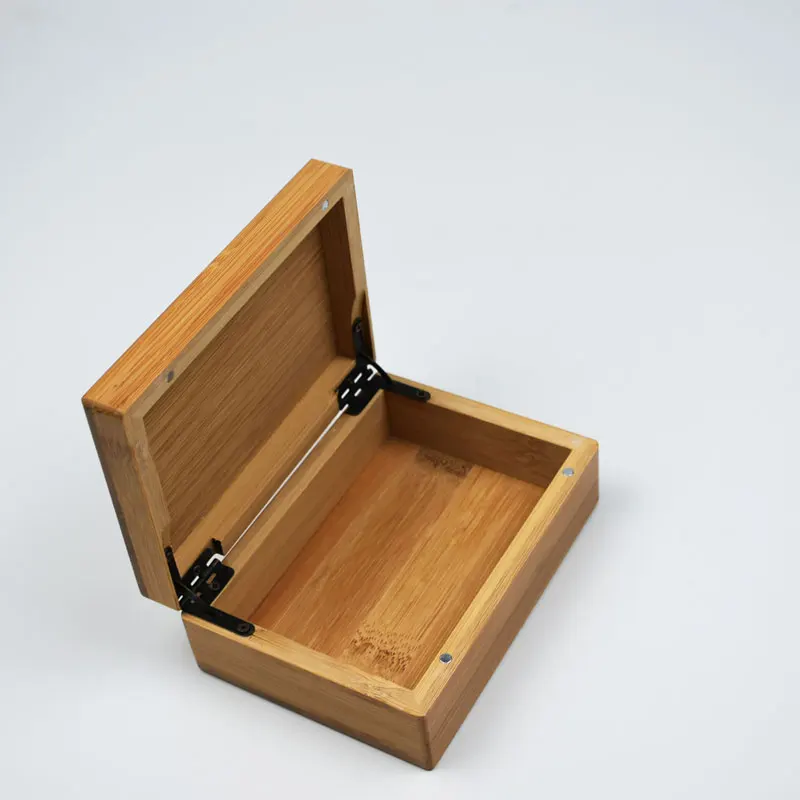 Bamboo Rectangle Magnet Storage Box Gift Collection Box