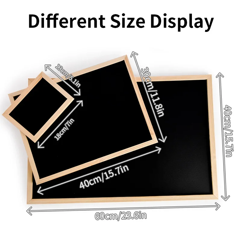 Große, an der Wand montierte Kreidetafel aus Holz, kommerzielle Werbetafel für Schule, Unterricht, Geschäft, Büro, Anzeige, Klassenzimmer-Zubehör