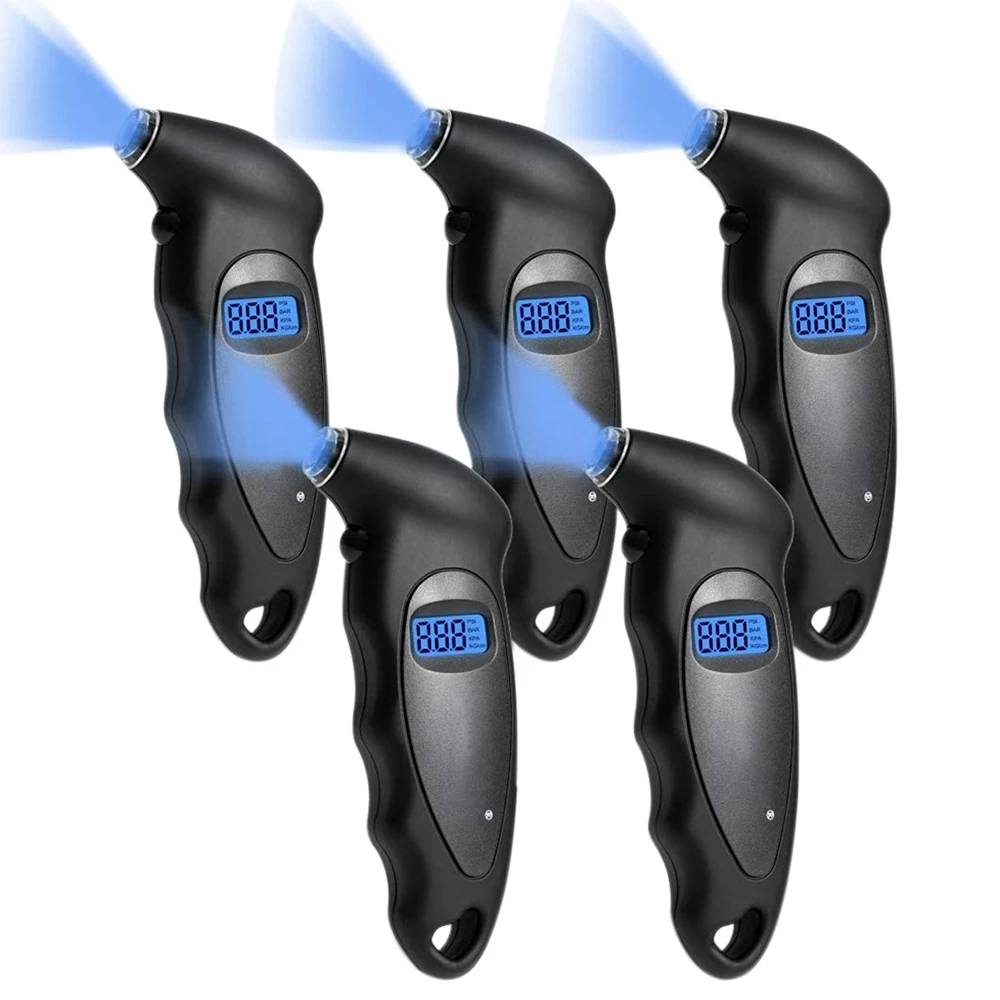 

5Pcs Car Digital Tire Pressure Gauge 0-150 PSI Tire Pressure Gauge Counting Tire Pressure Gauge for Car Bikes