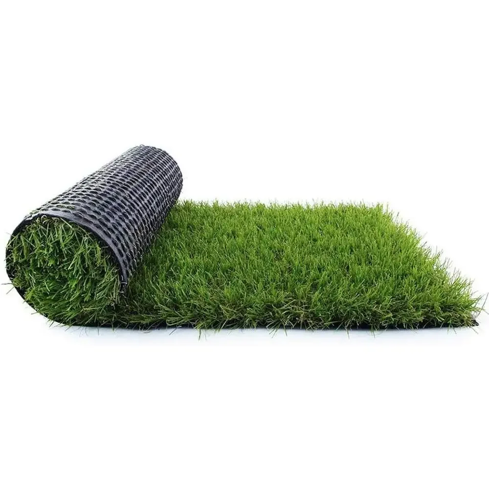 Custom-Sized Artificial Grass Turf for Indoor & Outdoor Use, Synthetic Lawn Carpet with Drainage Holes for Landscaping or Pet Ar