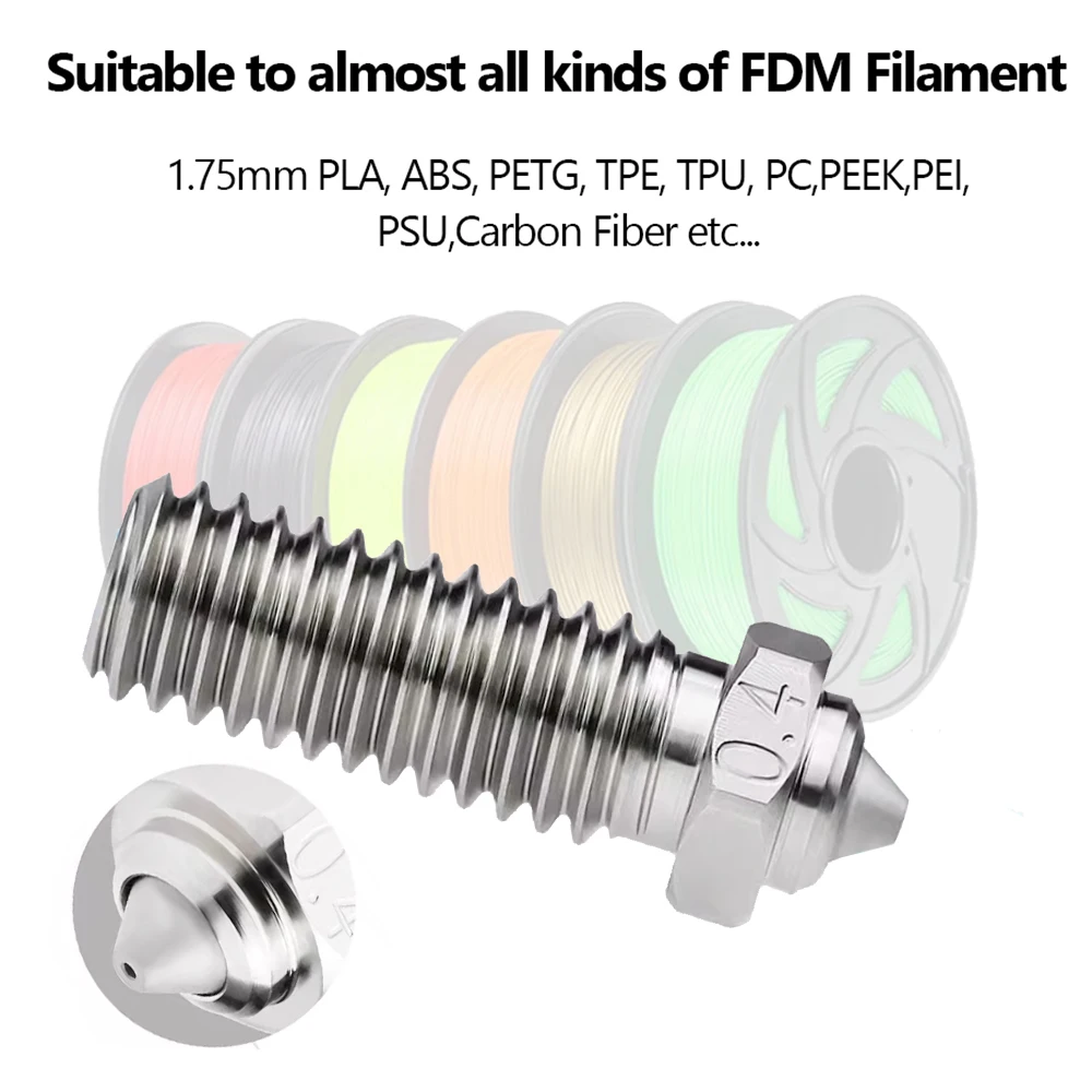 Doppel metall vulkan beschichtete kupfer düse solide gehärtete stahls pitze für anycubic vyper/kobra max/plus E3-D high flow 3d drucker – Detail 4
