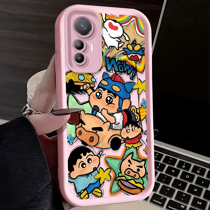 Cute C-Crayon S-ShinChan Case For Xiaomi Poco X6 X7 F5 F6 X5 X3 NFC F3 M6 Pro 4G Mi 13 12 11 Lite 5G 14 13T 12T 11T 14T Pro Etui view 6