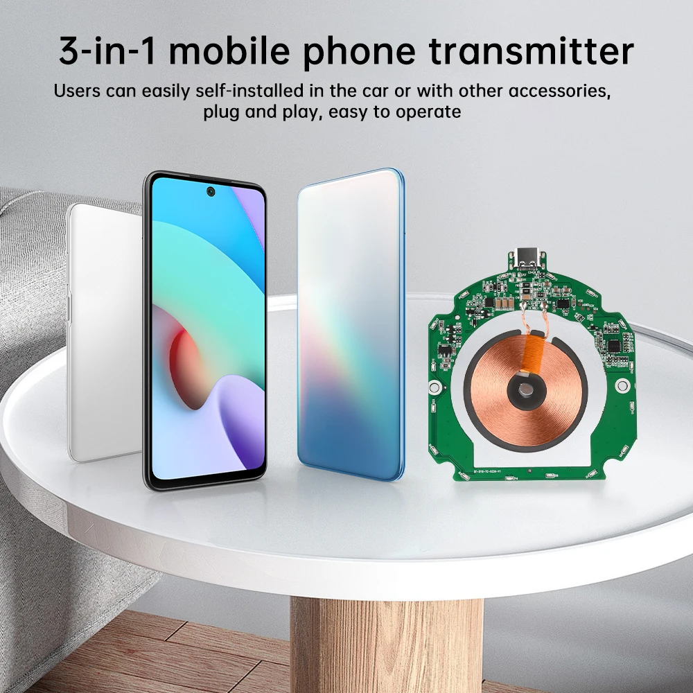 5W/7.5W/10W/15W Fast Charging Motherboard Cell Wireless Charger Module 5V 9V Fast Charging Wireless Board for Mobile Phone Watch