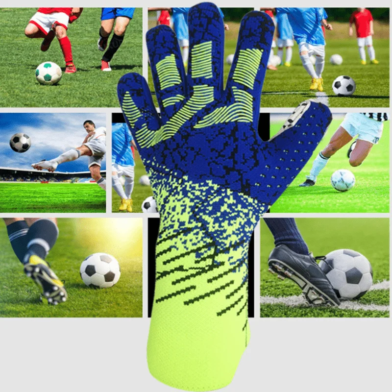 1 Pair Fashionable Professional Latex Football Goalkeeper Gloves, Thickened Soccer Goalie Gloves, Football Accessories