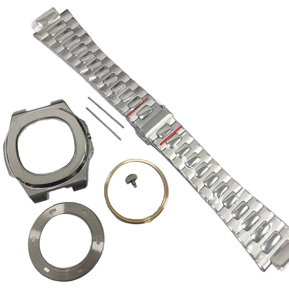 

41mm Watch Case Strap for NH35 NH36 4R Automatic Movement Transparent Back Cover Replacement Shell Watch Band Accessories