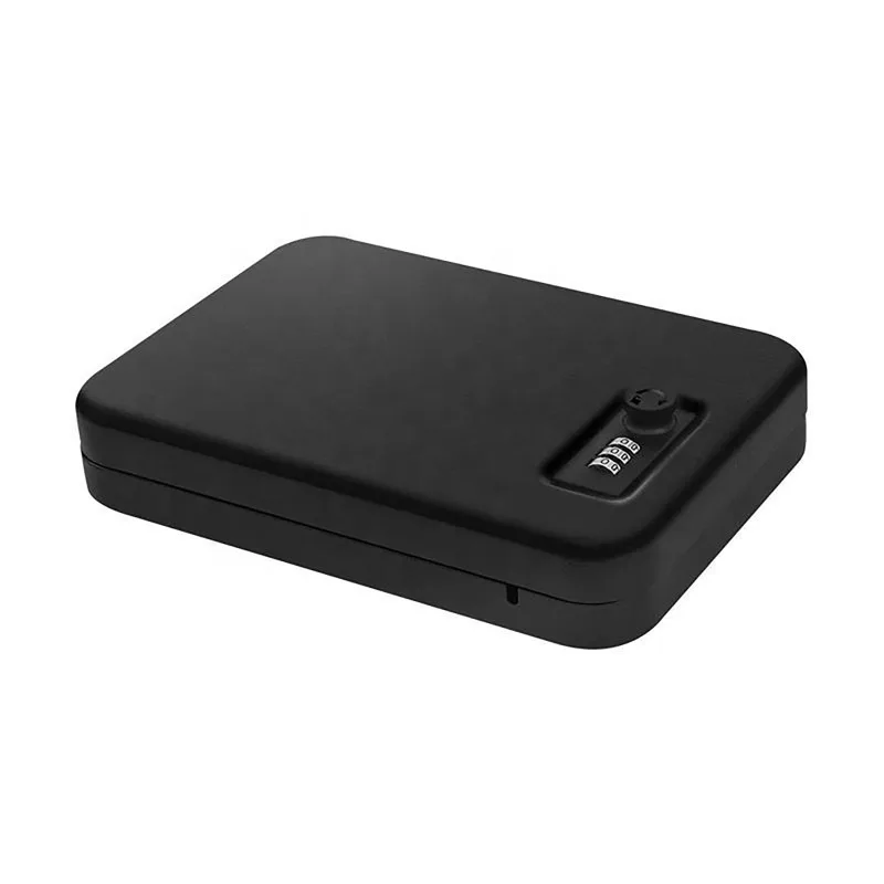 Small Safe Box Portable Travel Lock Storage Cabinet 3-Digit Password Lock Jewelry Cash with 3Ft Steel Cable for Passport Jewelry