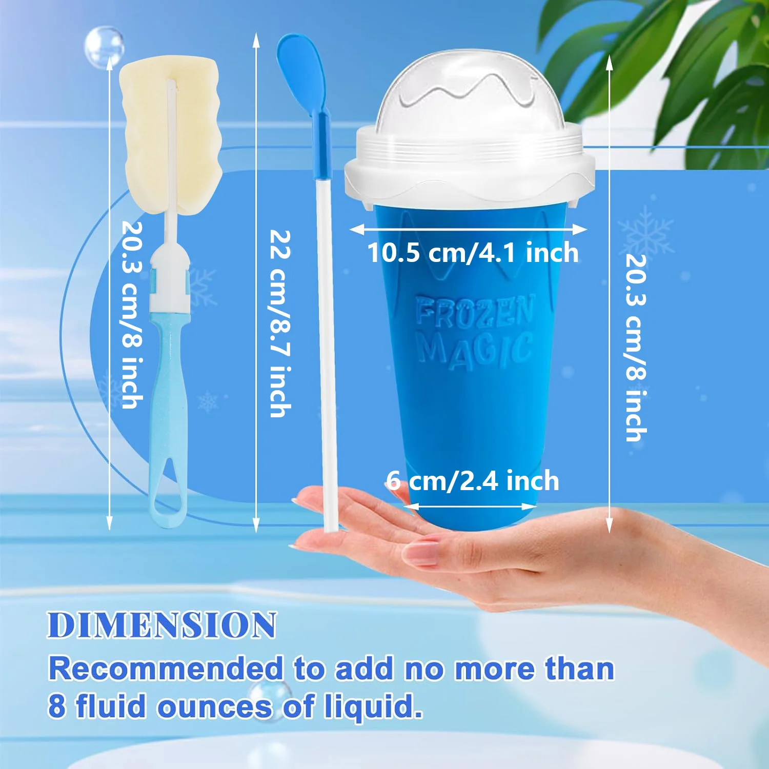 Slushie Cup, DIY Magic Slushy Maker Cups, Portable Slushy Cup for Juices, Milk and Ice Cream Make, Double Layers Smoothie Cups - view 5