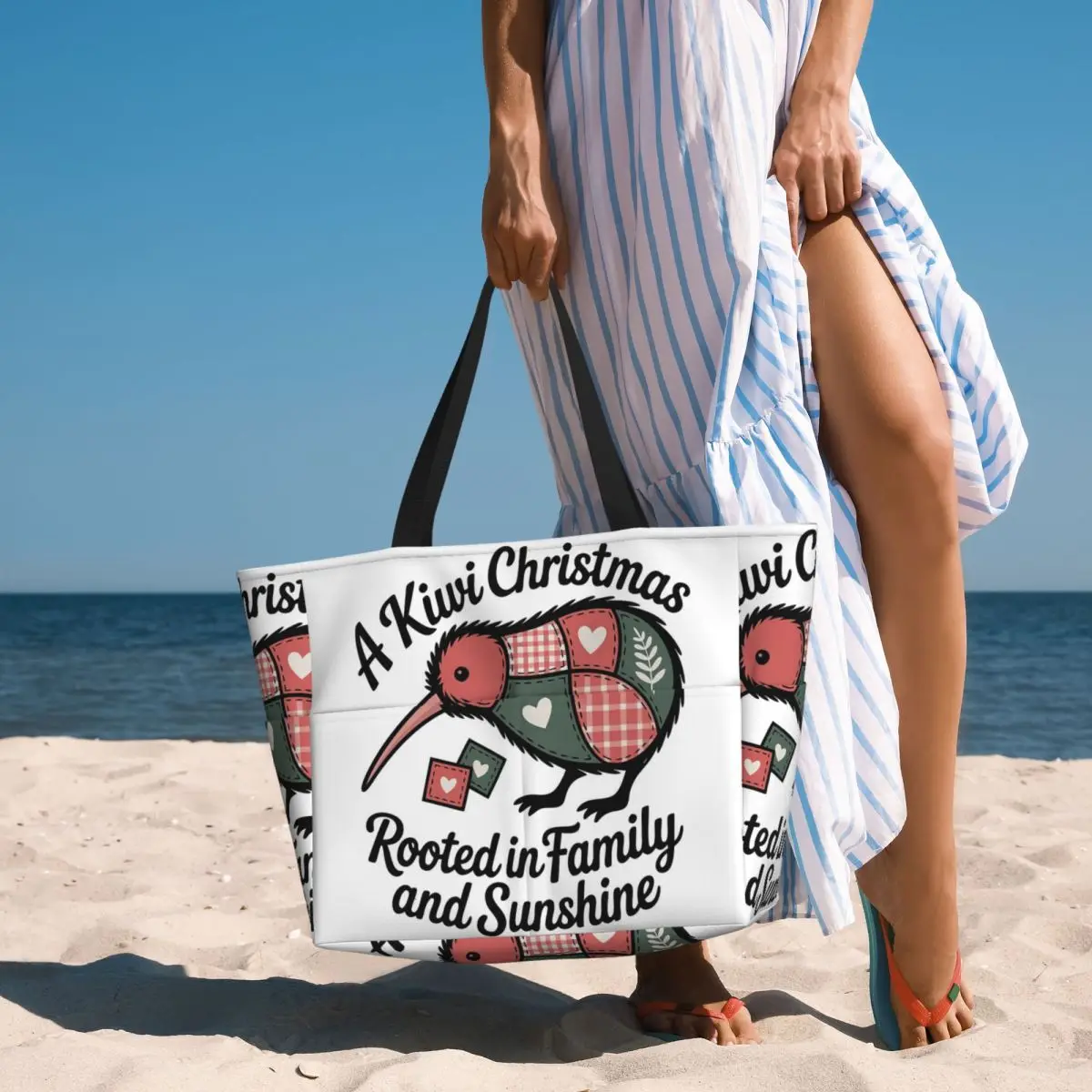 

Лоскутная сумка Kiwi Silhouette A Kiwi Рождественская пляжная сумка Спортивная сумка для тренажерного зала Йога Duffle Большая сумка-тоут Женская дорожная сумка Сумка для фитнеса