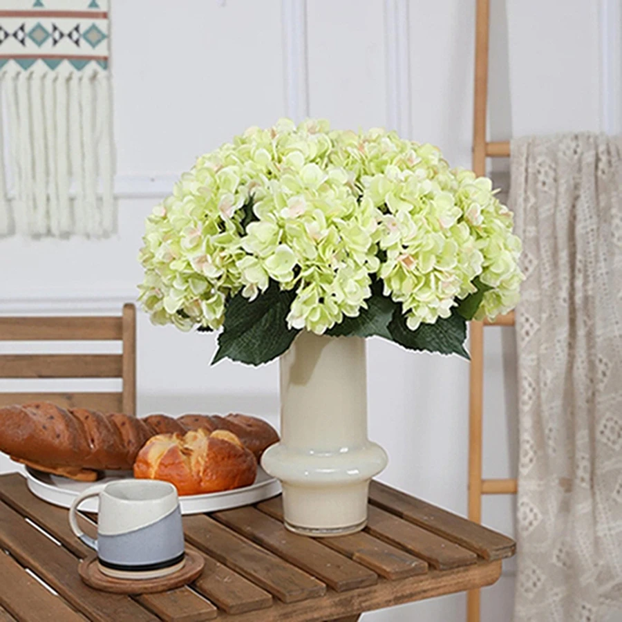 

10Pcs Artificial Flowers Silk Hydrangea Wedding Bridal Bouquet Festive Party Dining Arrangements Decor Home High Quality Wreaths