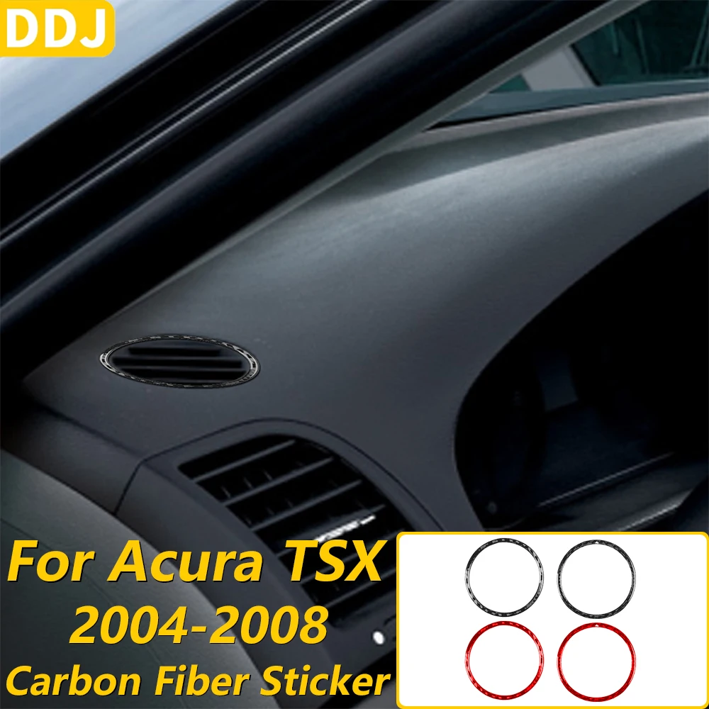 

For Acura TSX 2004-2008 Carbon Fiber Both Sides Dashboard Defogging Air Vent Panel Cover Trim Car Accessories Decoration Sticker