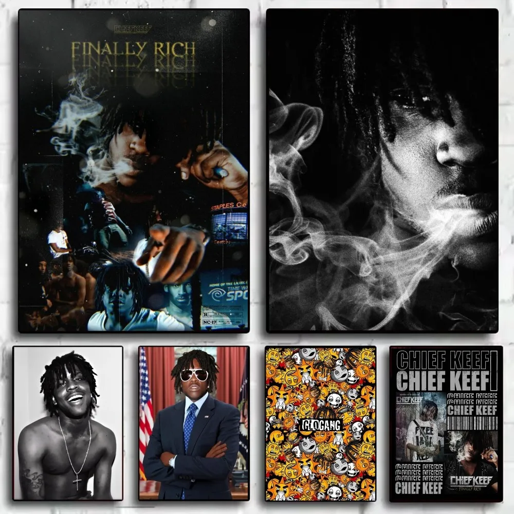 American Rapper C-Chief K-Keef Poster HD art sticky wall waterproof home living room bedroom bar aesthetic decoration