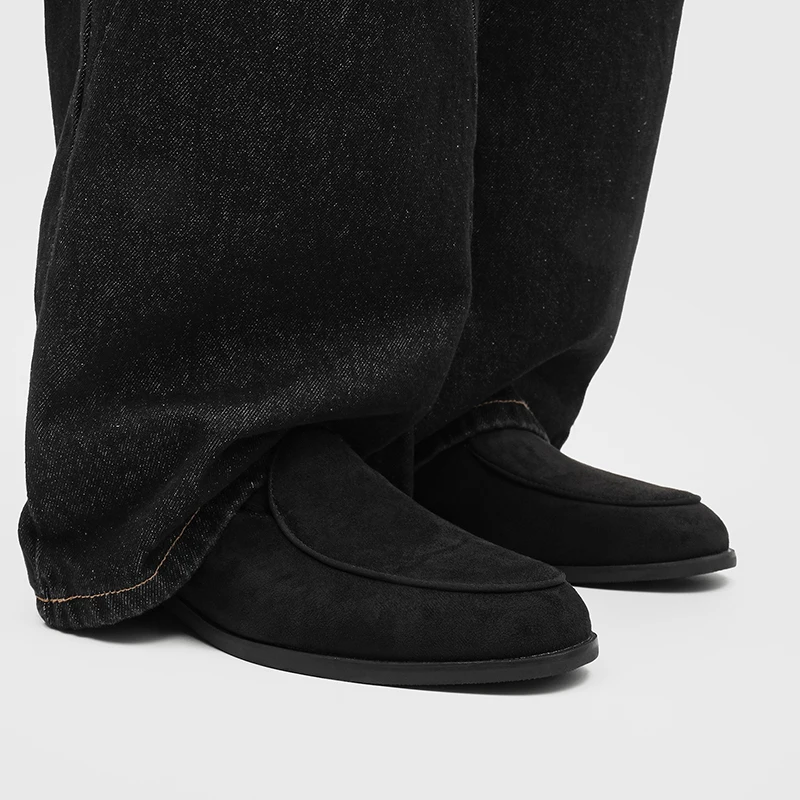Men Casual Lazy Loafers Simple Elegant Suede Comfortable Breathable Suitable for Business Driving
