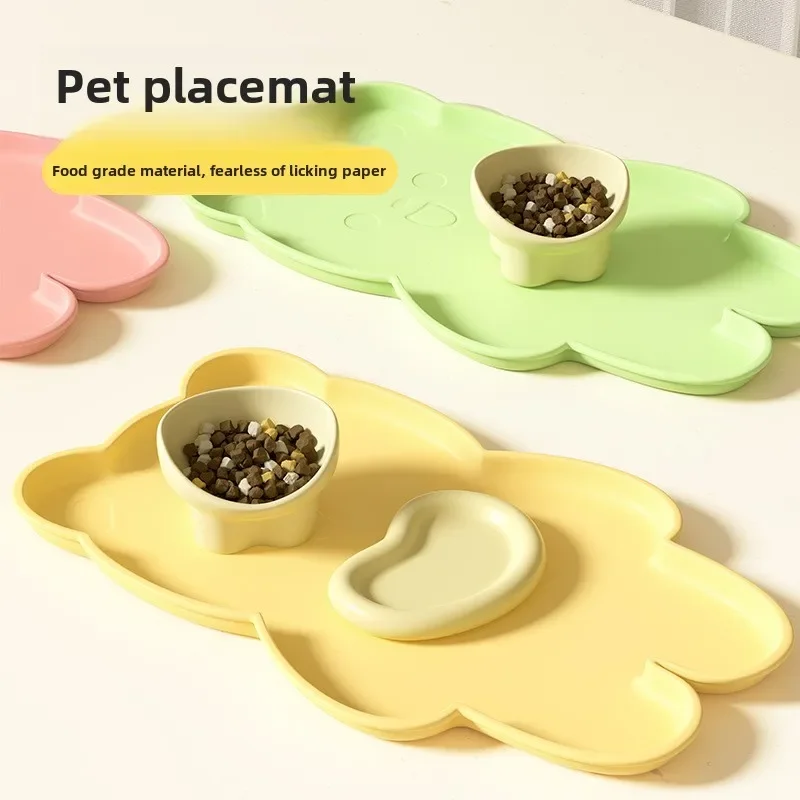 

Pet placemat waterproof and non-slip cat and dog eating plate placemat oversized mat wholesale