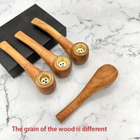 Handcrafted Solid Wood Mini Pipe - Vintage Portable Smoking Accessory, Perfect for Daily Use & Cleaning