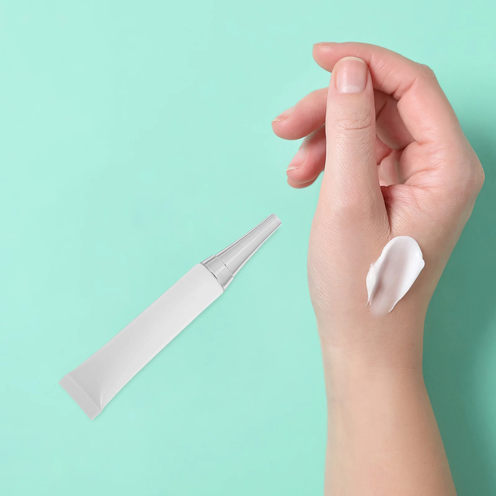 

6Pcs Refillable Tubes White Plastic Squeeze Containers Travel Eye Cream Lip Balm Lotion Facial Cleanser Bottles