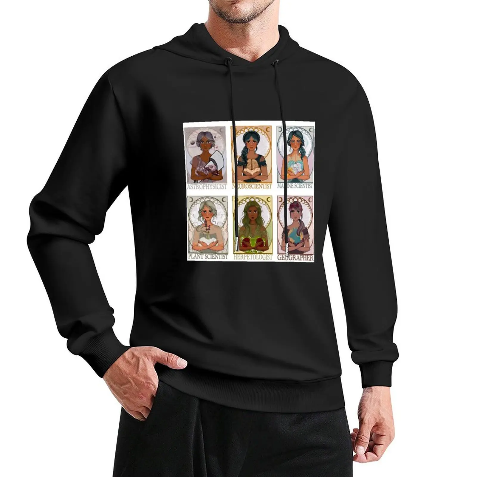 

Women in Sciences (Art Nouveau) Pullover Hoodie men's sweat-shirt set hoody